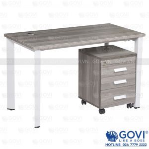 Bàn làm việc chân sắt tam giác 1m2